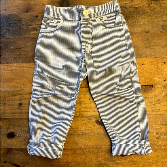 Seersucker blue / white pants - Picture 3 of 4